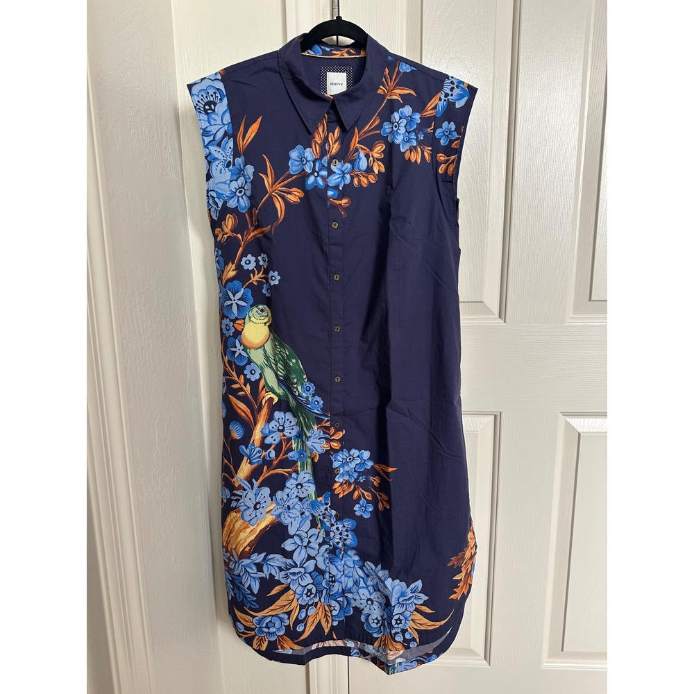 Anthropologie Maeve The Lillian Parrot Floral Midi Dress Size M - Picture 2 of 9